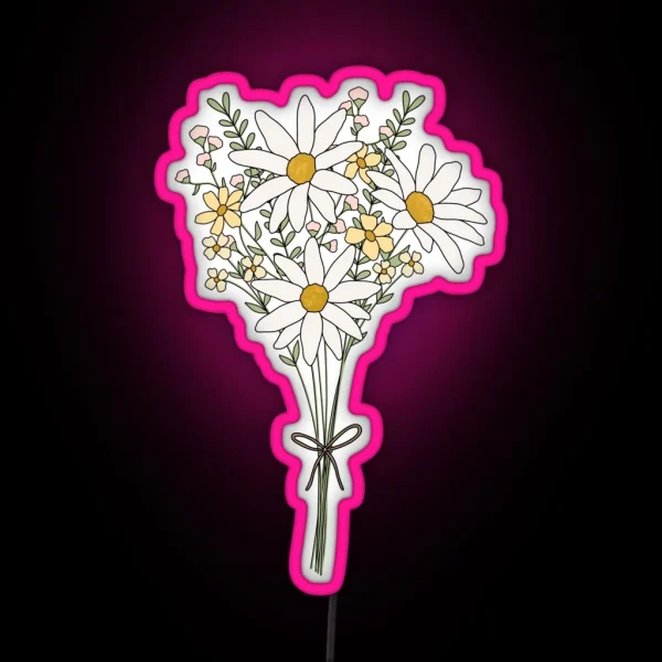 Wild Flower Bouquet RGB Neon Sign