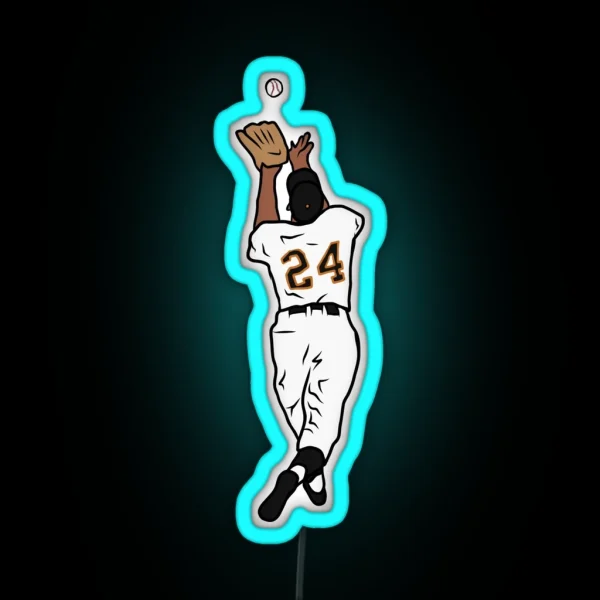 Willie Mays The Catch RGB Neon Sign