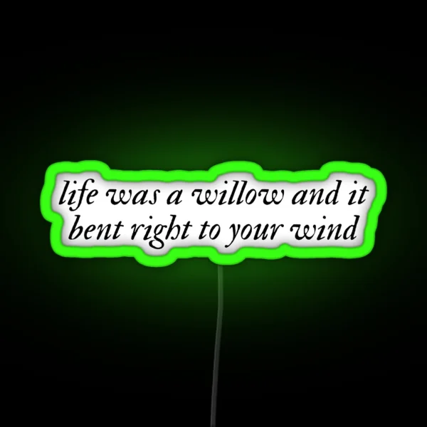Willow Taylor Swift Evermore RGB Neon Sign
