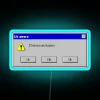 Vaporwave inspired Windows error codes in vibrant RGB neon light