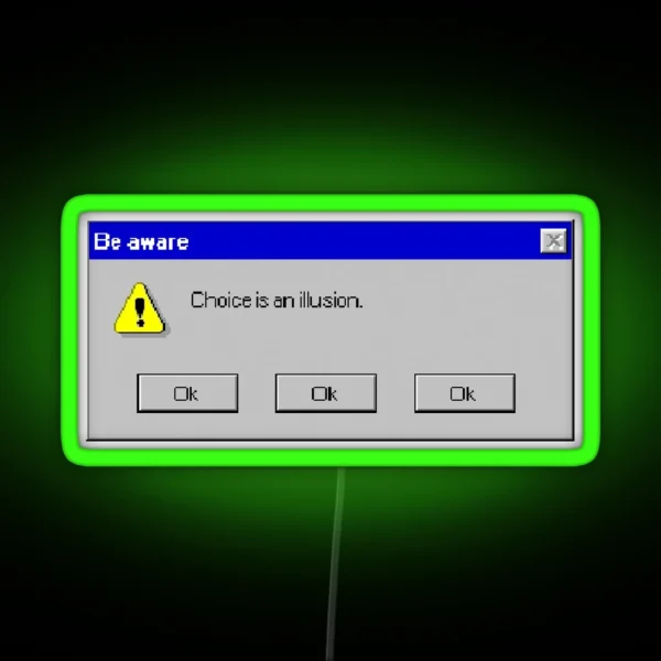 Windows Error Vaporwave RGB Neon Sign