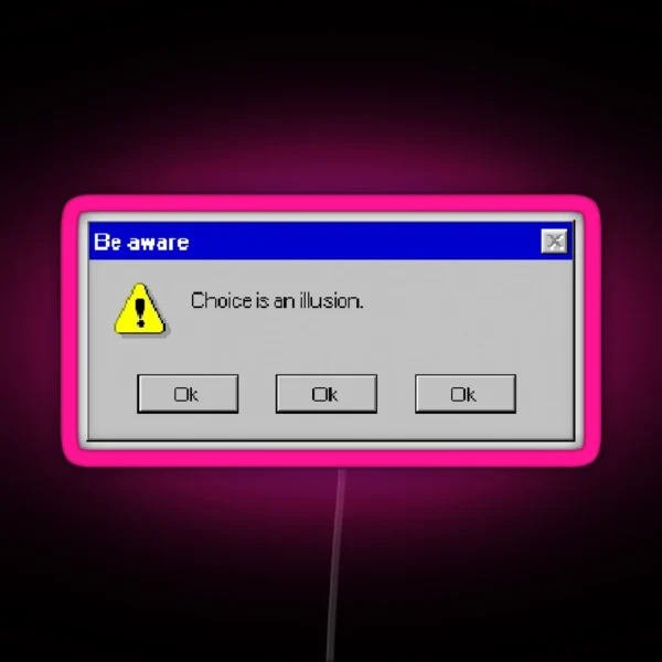 Windows Error Vaporwave RGB Neon Sign