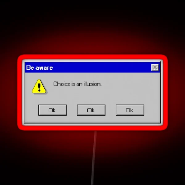Windows Error Vaporwave RGB Neon Sign
