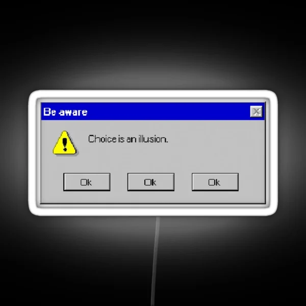 Windows Error Vaporwave RGB Neon Sign