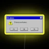 Vaporwave inspired Windows error code display in RGB neon lights