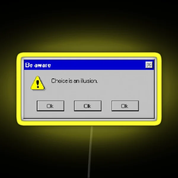 Windows Error Vaporwave RGB Neon Sign