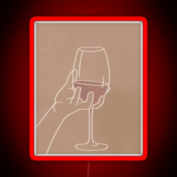 Wine Aesthetic RGB Neon Sign