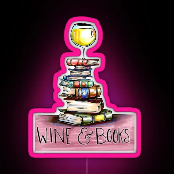 Wine And Books RGB Neon Sign