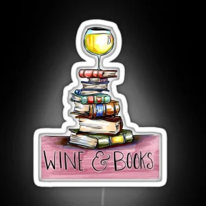 Wine And Books RGB Neon Sign