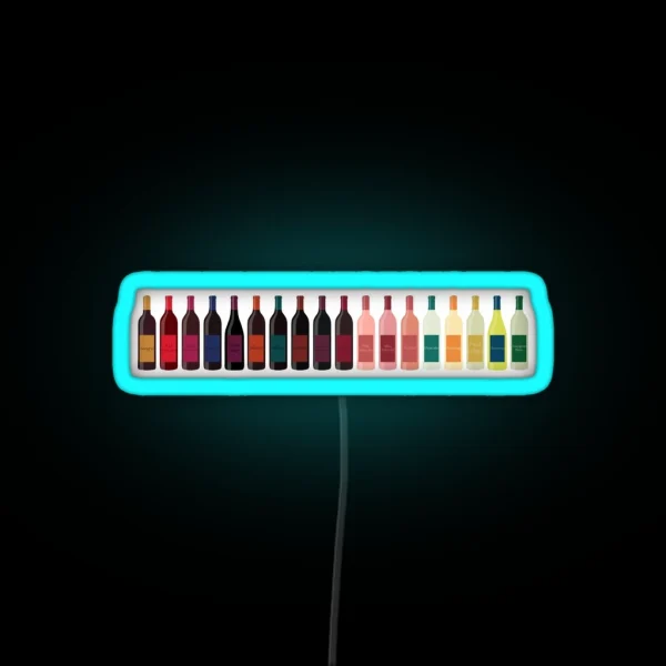 Wine Bottles RGB Neon Sign
