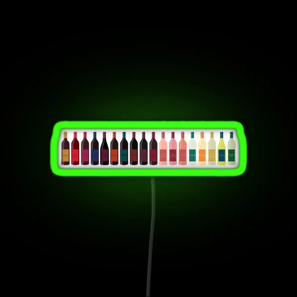 Wine Bottles RGB Neon Sign