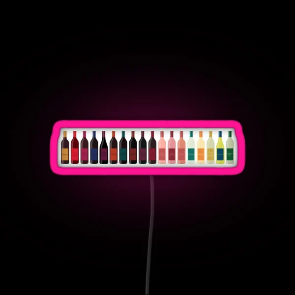 Wine Bottles RGB Neon Sign