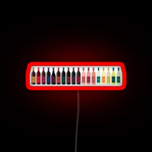 Wine Bottles RGB Neon Sign