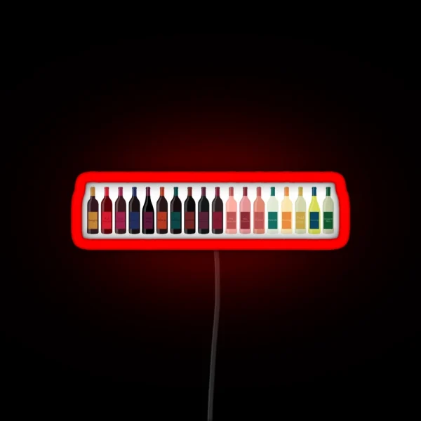 Wine Bottles RGB Neon Sign