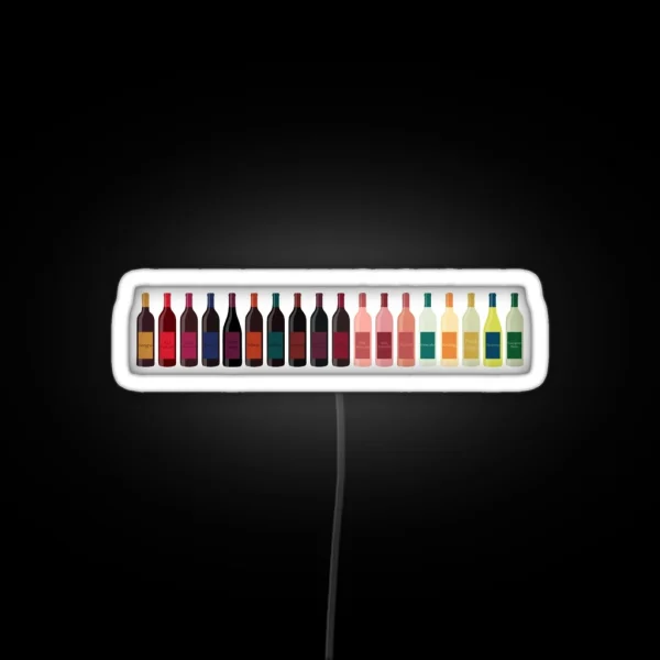 Wine Bottles RGB Neon Sign