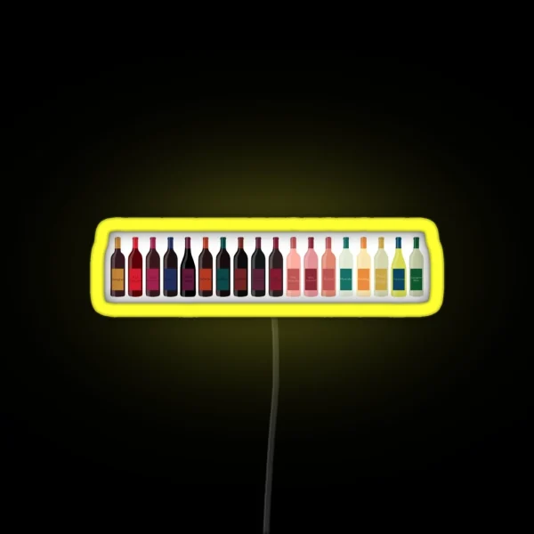 Wine Bottles RGB Neon Sign