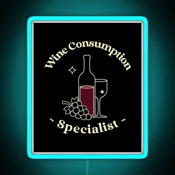 Wine Consumption Specialist RGB Neon Sign