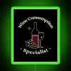 Wine enthusiast's ultimate decoration, vibrant RGB neon sign for connoisseurs.