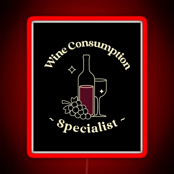 Wine Consumption Specialist RGB Neon Sign