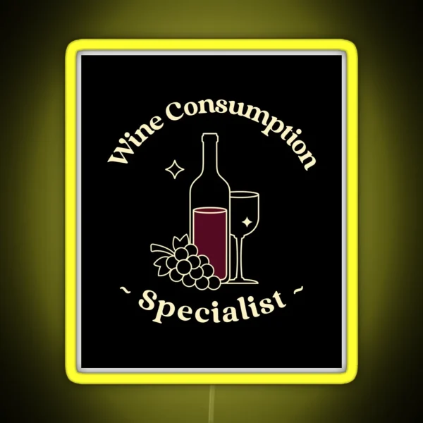 Wine Consumption Specialist RGB Neon Sign
