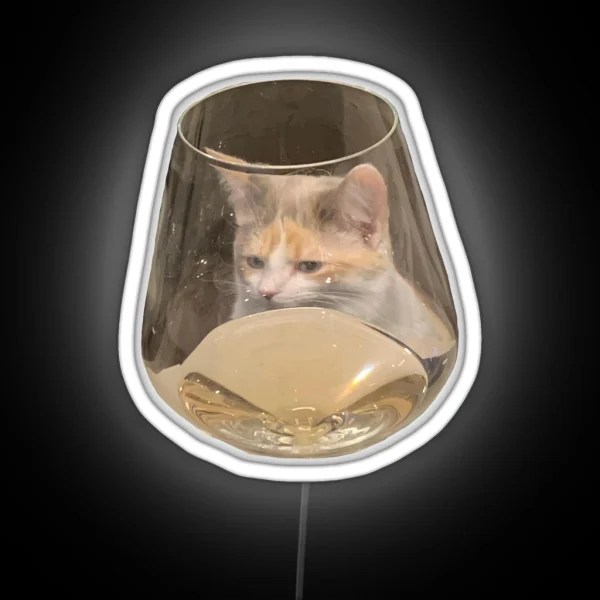 Wine Glass Penk RGB Neon Sign