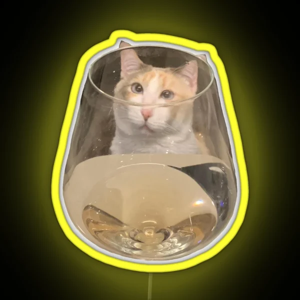 Wine Glass Ponk RGB Neon Sign