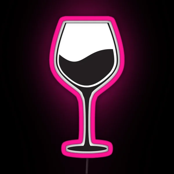Wine Glass RGB Neon Sign