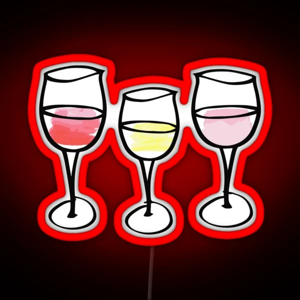 Wine Glass RGB Neon Sign
