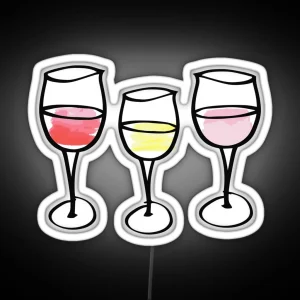 Wine Glass RGB Neon Sign