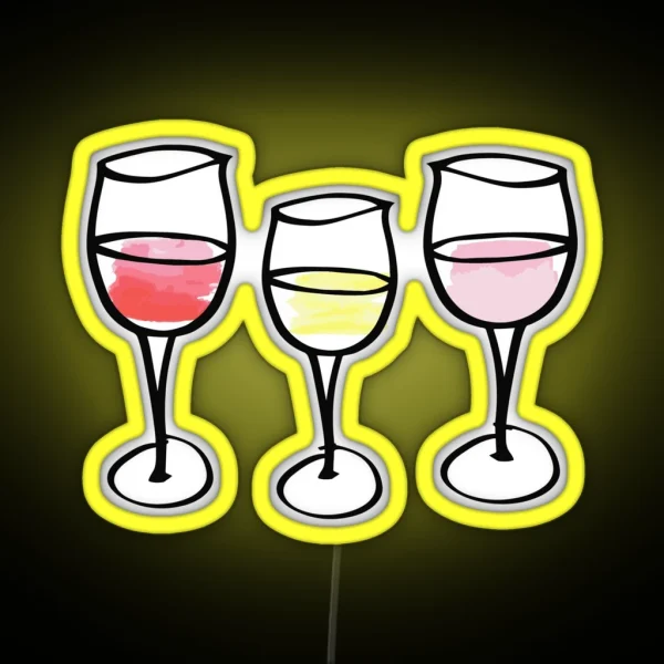 Wine Glass RGB Neon Sign
