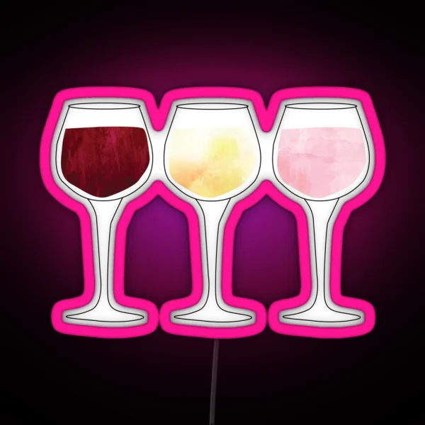 Wine Glasses RGB Neon Sign