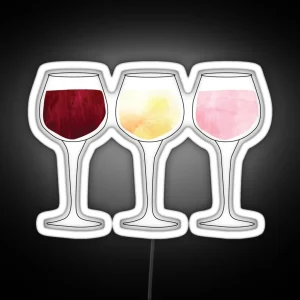 Wine Glasses RGB Neon Sign