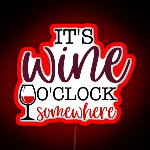 Wine O Clock RGB Neon Sign