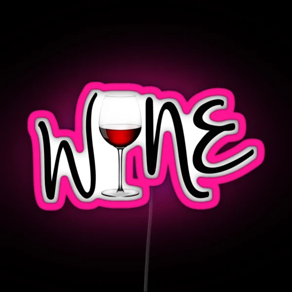 Wine RGB Neon Sign