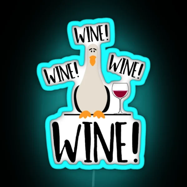 Wine Wine Wine RGB Neon Sign