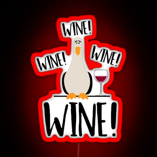 Wine Wine Wine RGB Neon Sign