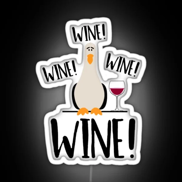 Wine Wine Wine RGB Neon Sign