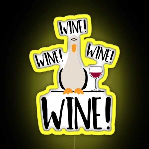 Wine Wine Wine RGB Neon Sign
