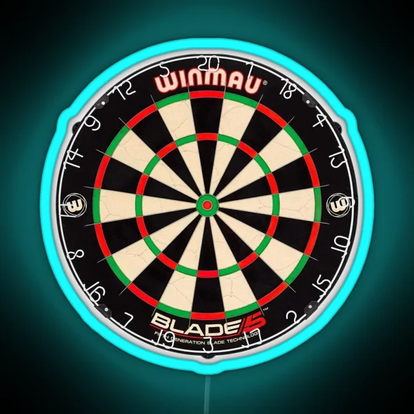 Winmau Blade 5 Dartboard RGB Neon Sign
