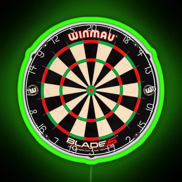 Winmau Blade 5 Dartboard RGB Neon Sign