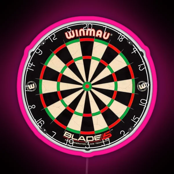 Winmau Blade 5 Dartboard RGB Neon Sign