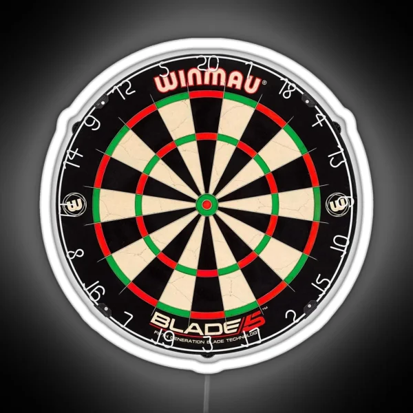 Winmau Blade 5 Dartboard RGB Neon Sign