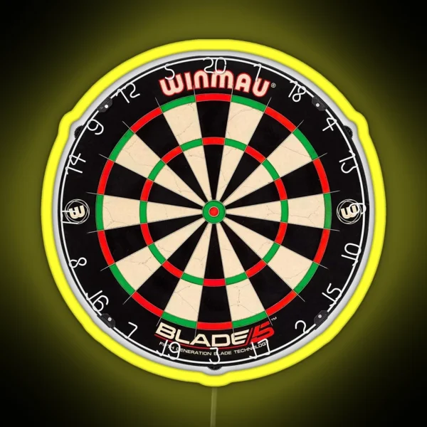 Winmau Blade 5 Dartboard RGB Neon Sign