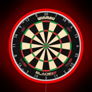 Winmau Blade 6 Triple Core PDC Dartboard RGB Neon Sign