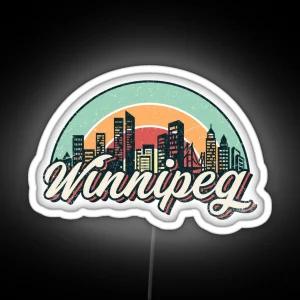 Winnipeg City Retro RGB Neon Sign