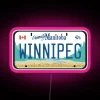 RGB LED License Plate Sign for Winnipeg City Residents Display.