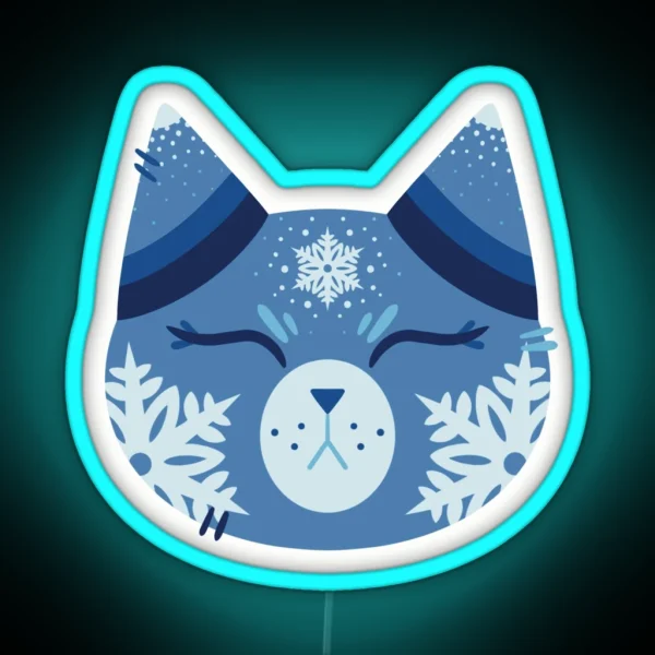 Winter Cat RGB Neon Sign