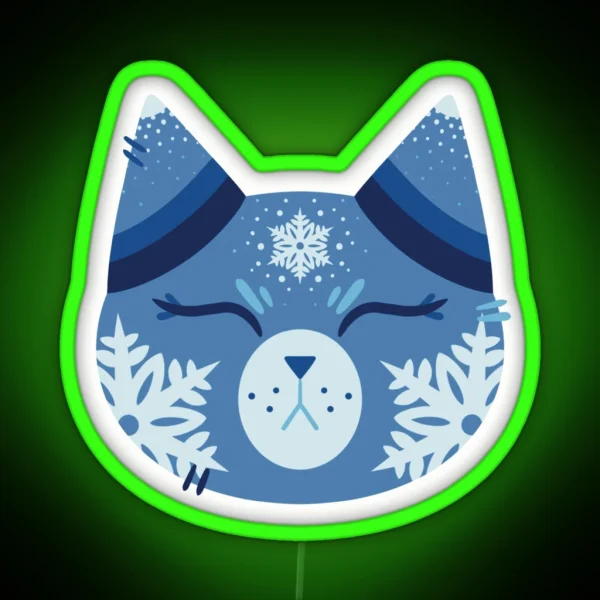 Winter Cat RGB Neon Sign