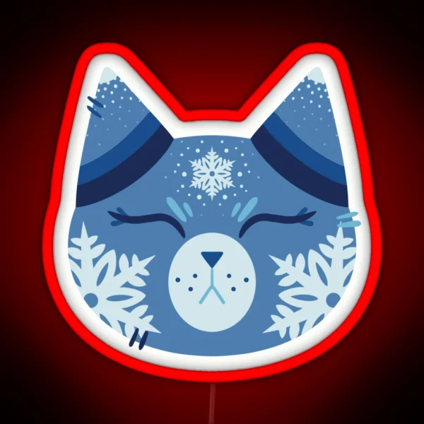 Winter Cat RGB Neon Sign
