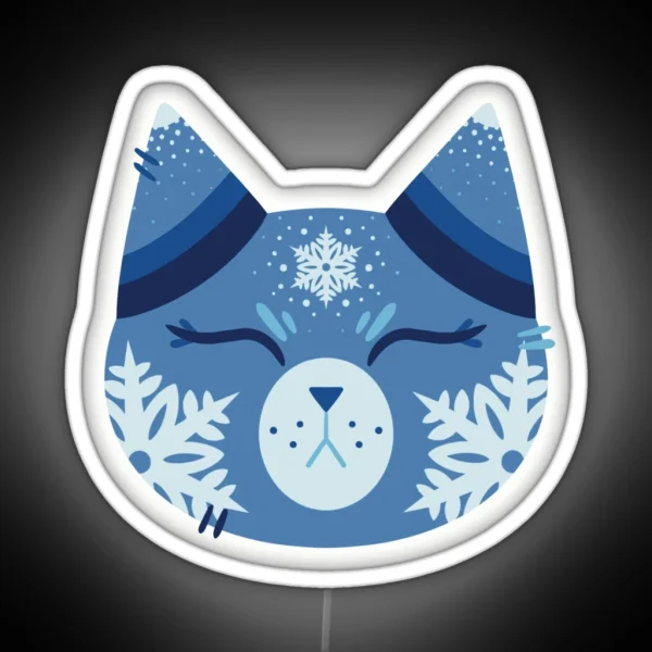 Winter Cat RGB Neon Sign